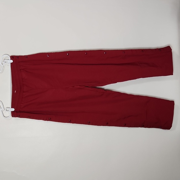 Vintage Ripon Athletic Flannel Lined Maroon Tearaway Snap Track Pants - Picture 1 of 16